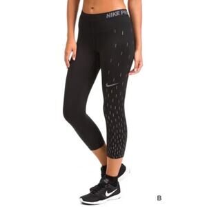 Nike Pro Dri-Fit Linear Rain Leggings Women's Small Burgundy Wine Base Layer